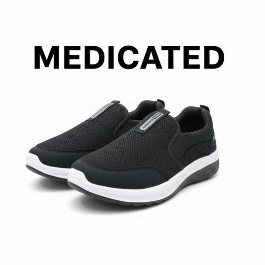 Men’s Black Slip-On Sports Shoes | Lightweight Breathable Walking & Casual Sneakers